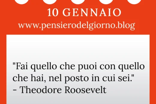 Calendario con frase del giorno 10 Gennaio 2023
