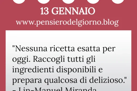 Calendario con frase del giorno 13 Gennaio 2023