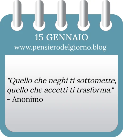 Calendario con frase del giorno 15 Gennaio 2023