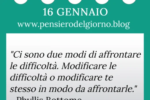Calendario con frase del giorno 16 Gennaio 2023