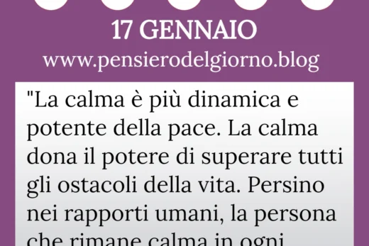 Calendario con frase del giorno 17 Gennaio 2023