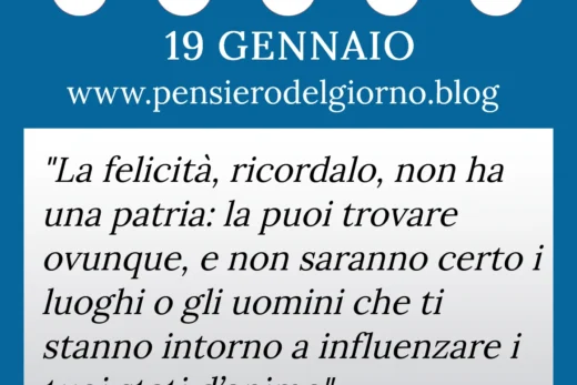 Calendario con frase del giorno 19 Gennaio 2023