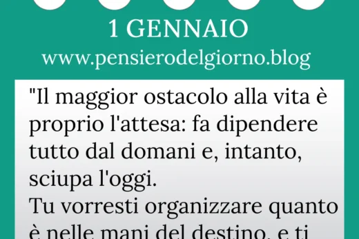 Calendario con frase del giorno 1 Gennaio 2023