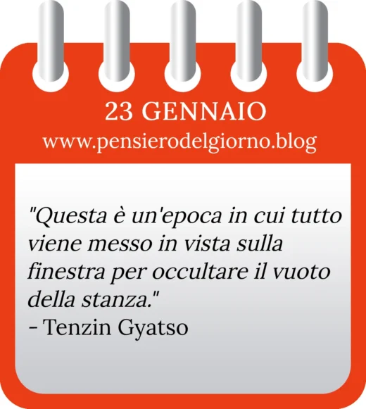 Calendario con frase del giorno 23 Gennaio 2023