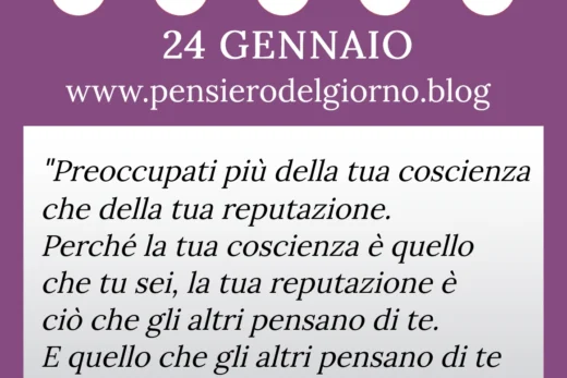Calendario con frase del giorno 24 Gennaio 2023