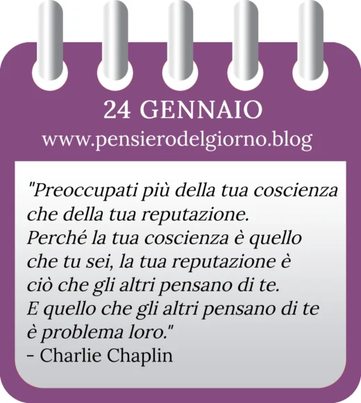 Calendario con frase del giorno 24 Gennaio 2023