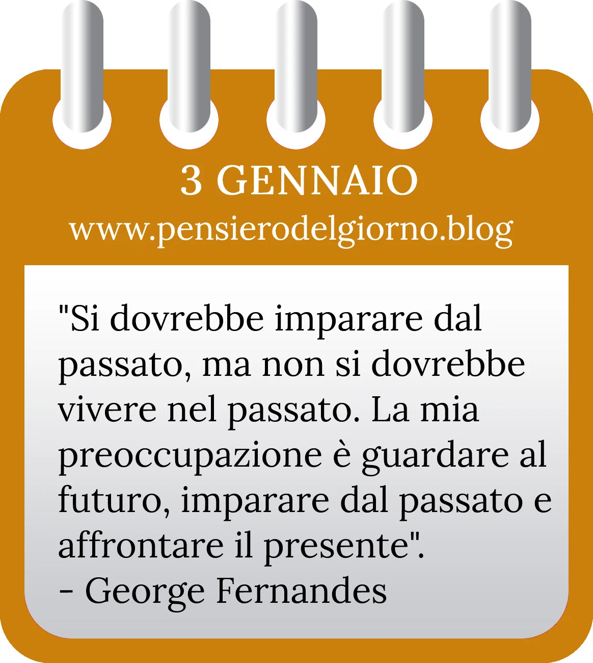 Calendario con frase del giorno 3 Gennaio 2023