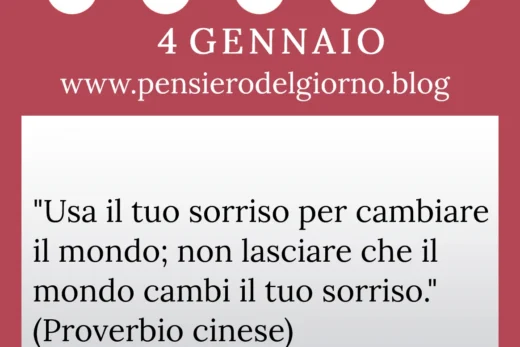 Calendario con frase del giorno 4 Gennaio 2023