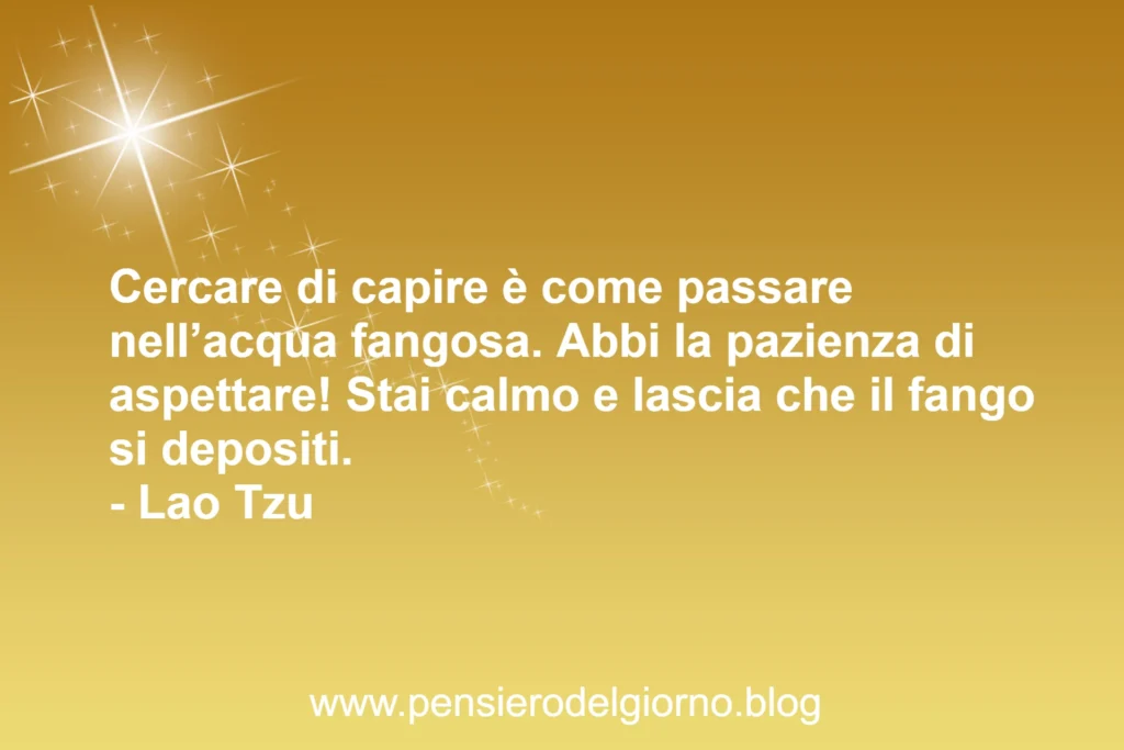 Frase pazienza di aspettare Lao Tzu