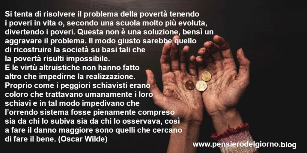 Frasi Oscar Wilde sulla povertà