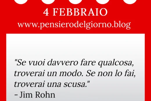 Calendario con frase del giorno 4 Febbraio 2023