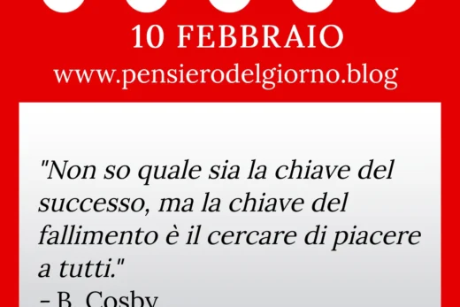 Calendario con frase del giorno 10 Febbraio 2023