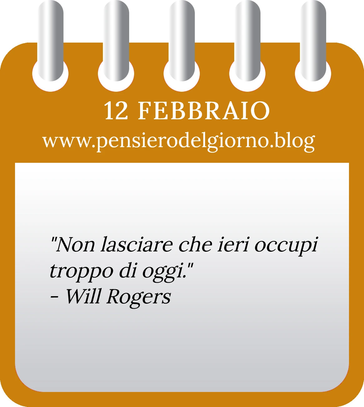 Calendario frase del giorno 12 Febbraio 2023