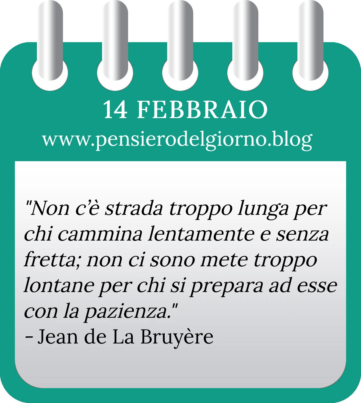 Calendario con frase del giorno 14 Febbraio 2023