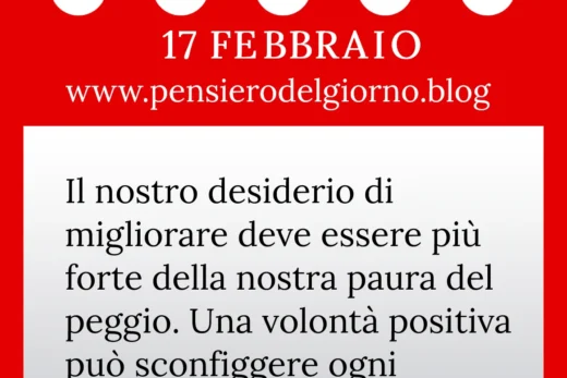 Calendario con frase del giorno 17 Febbraio 2023