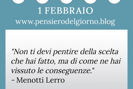 Calendario con frase del giorno 1 Febbraio 2023