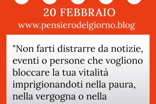 Calendario con frase del giorno 20 Febbraio 2023