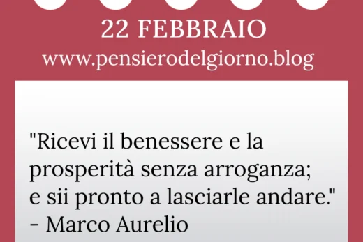 Calendario con frase del giorno 22 Febbraio 2023