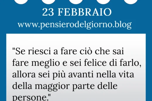 Calendario con frase del giorno 23 Febbraio 2023