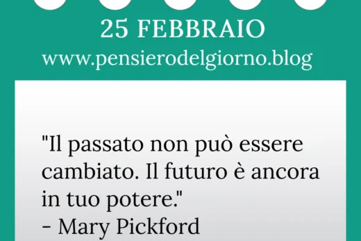 Calendario con frase del giorno 25 Febbraio 2023