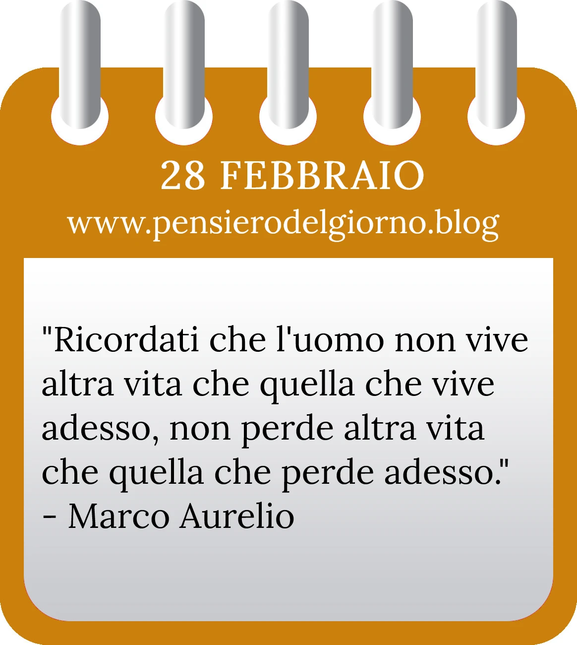 Calendario con frase del giorno 28 Febbraio 2023