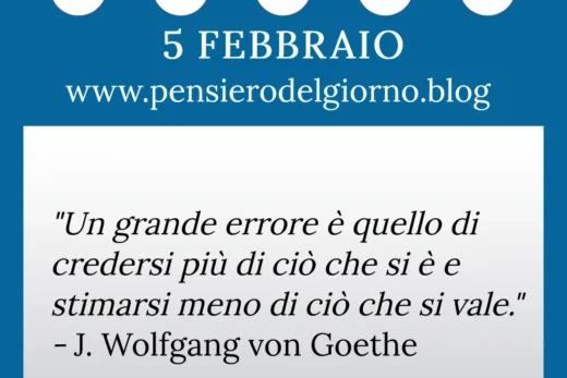 Calendario con frase del giorno 5 Febbraio 2023