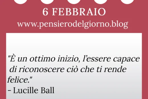 Calendario con frase del giorno oggi 6 Febbraio 2023