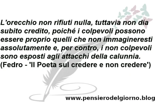 Favola di Fedro morale calunnia maldicenze