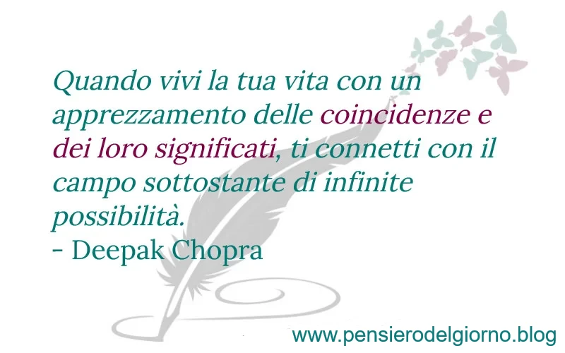 Frasi e aforismi sul caso e coincidenze: qual'è la differenza? - Pensiero  del Giorno