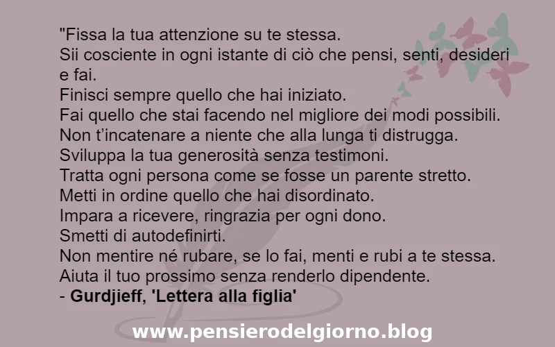 Gurdjieff Lettera alla figlia