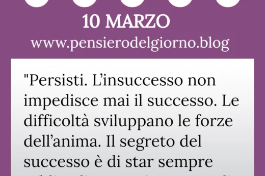 Calendario con frase del giorno 10 Marzo 2023