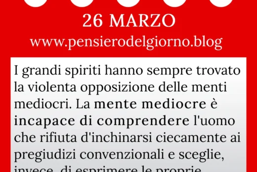 Calendario con frase del giorno 26 Marzo 2023