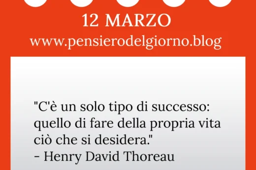 Calendario con frase del giorno 12 Marzo 2023