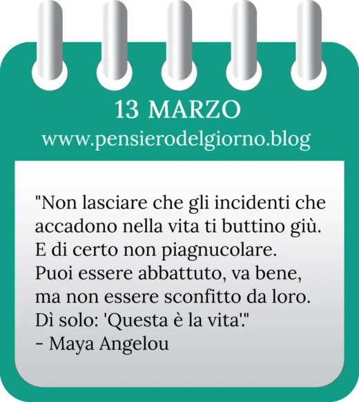 Calendario con frase del giorno 13 Marzo 2023