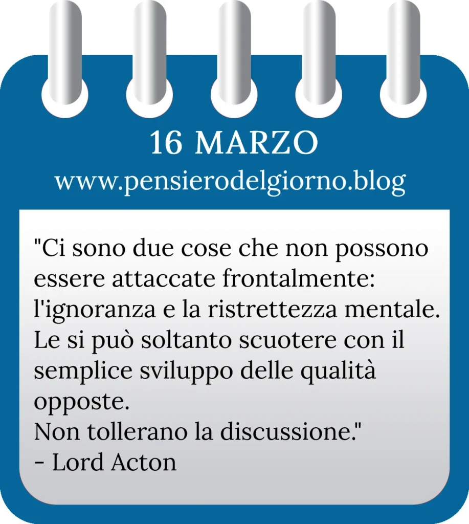 Calendario filosofico con frase del giorno oggi 16 Marzo 2023