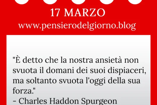 Calendario con frase del giorno 17 Marzo 2023