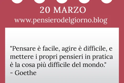 Calendario con frase del giorno 20 Marzo 2023