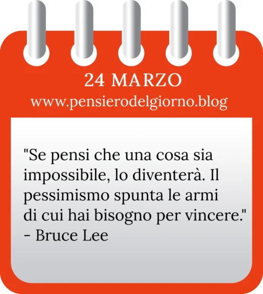 Calendario con frase del giorno 24 Marzo 2023
