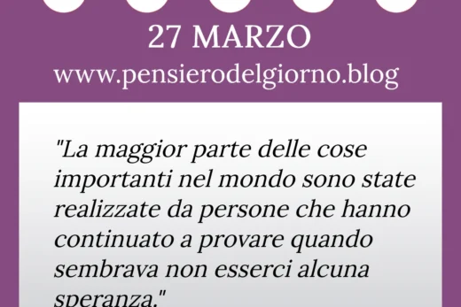 Calendario con frase del giorno 27 Marzo 2023