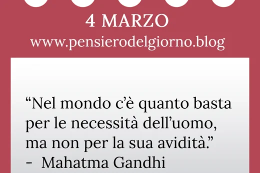 Calendario con frase del giorno 4 Marzo 2023