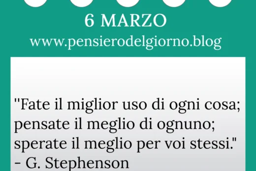 Calendario con frase del giorno 6 Marzo 2023