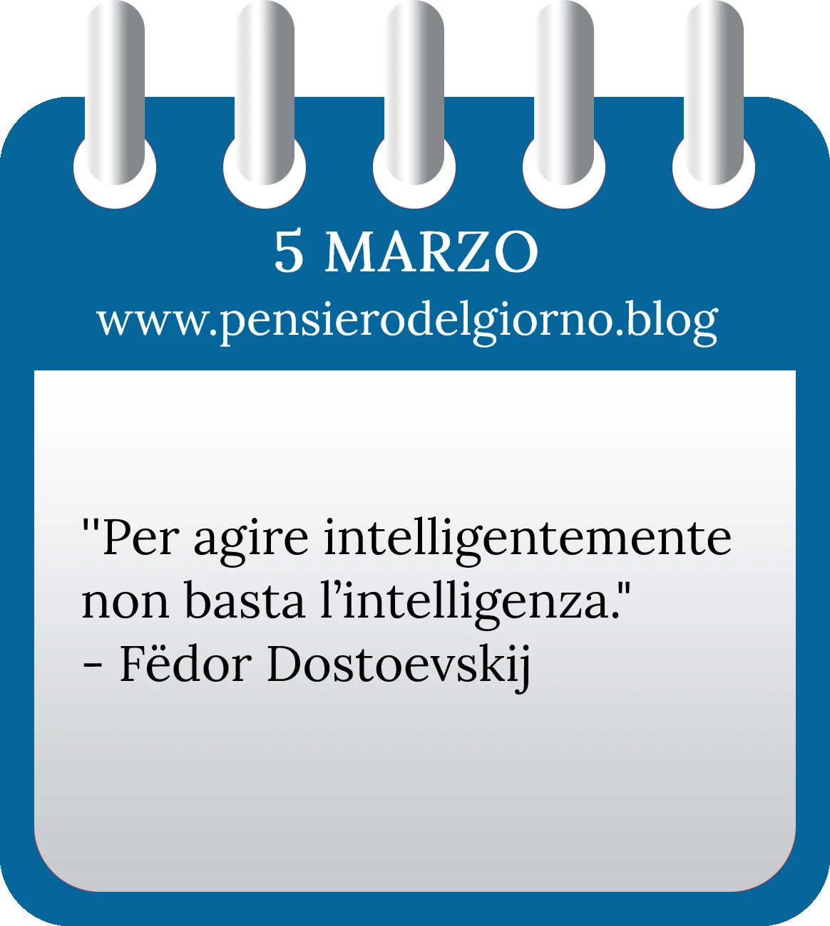 Calendario con frase del giorno 5 Marzo 2023