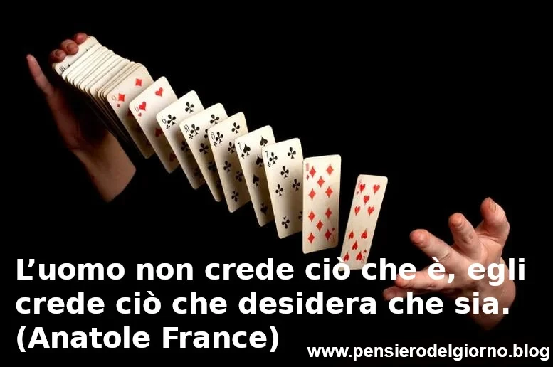 Frase sul credere ciò che si desidera