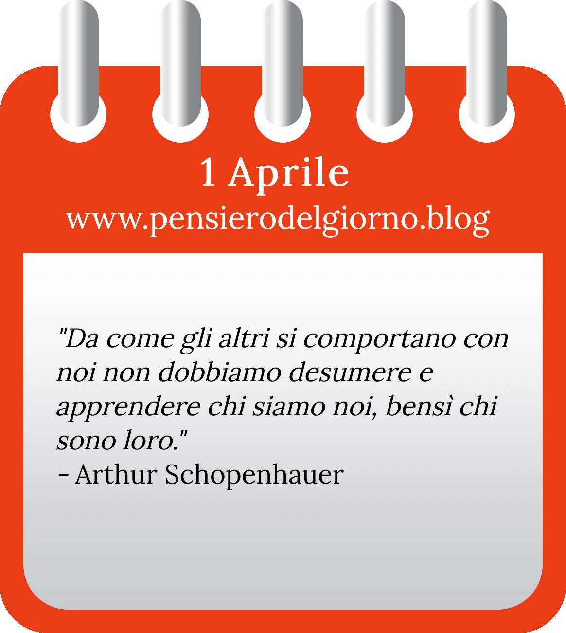 Calendario con frase del giorno 1 Aprile 2023