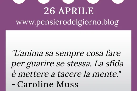 Calendario con frase del giorno 26 Aprile 2023