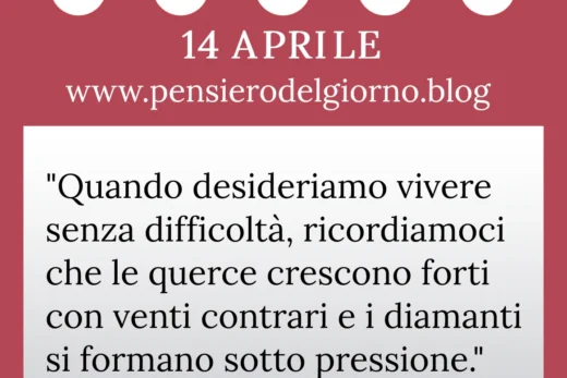 Calendario con frase del giorno 14 Aprile 2023
