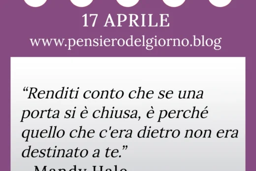 Calendario con frase del giorno 17 Aprile 2023