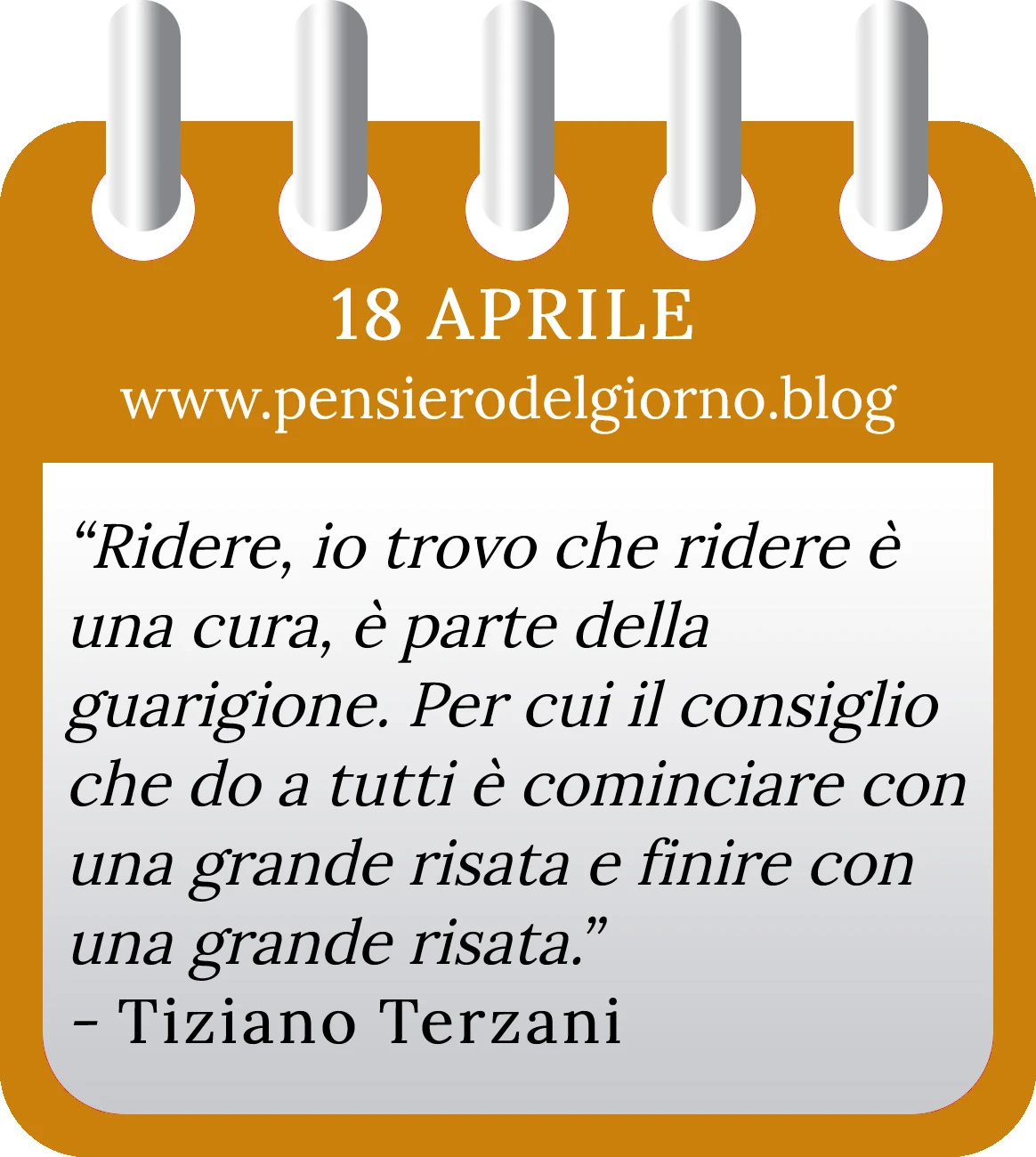 Calendario con frase del giorno 18 Aprile 2023