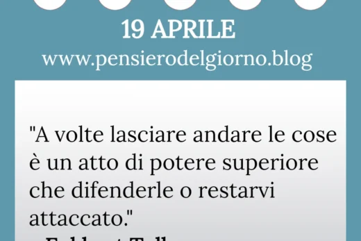 Calendario con frase del giorno 19 Aprile 2023