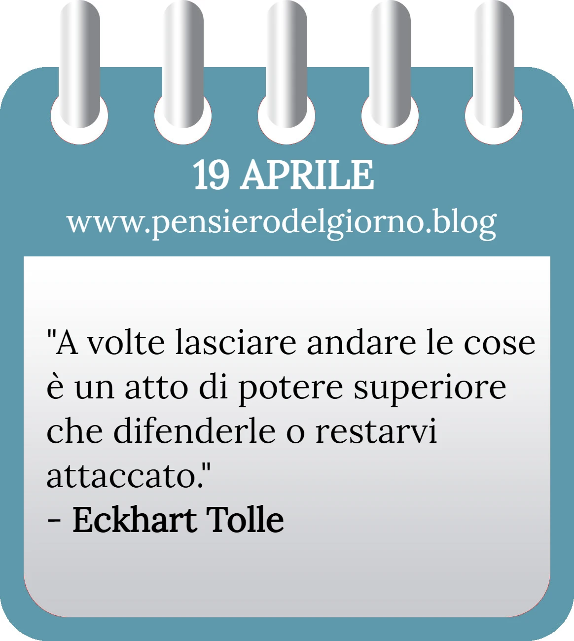 Calendario con frase del giorno 19 Aprile 2023